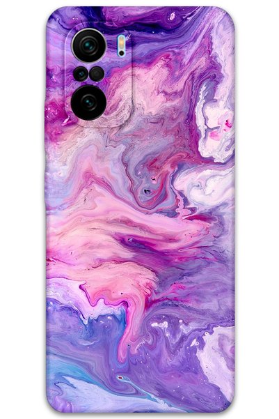 Gramaphone Poco F3 Compatible Marble Pattern Phone Case + Screen Protector - ...