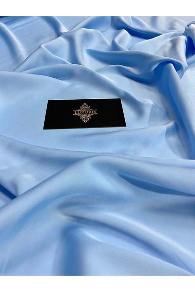 Luxuro Satin Elastic Matasos Premium Baby Blue