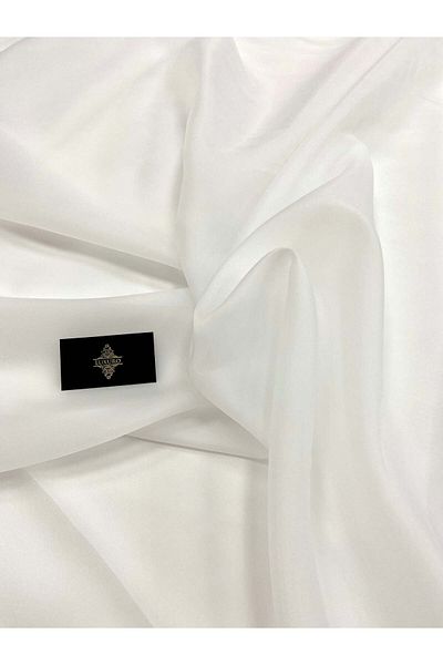 Luxuro White Pearl Organza - 3 m Width