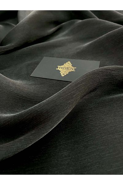 Luxuro Black Crepe Filmed Veil