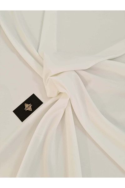 Luxuro Ivory Bridal Elastic Crepe