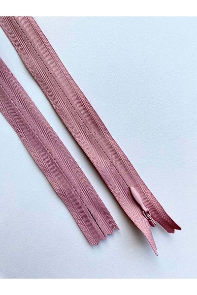 Luxuro Premium Concealed Zipper Dusty Pink - 70 cm Length