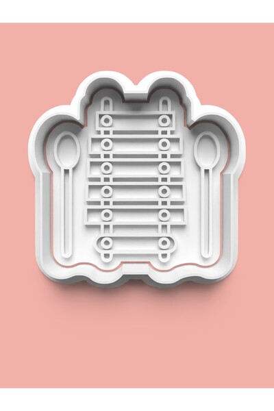 AKTASTORE قالب بسكويت على شكل إكسيليفون وقالب عجينة السكر