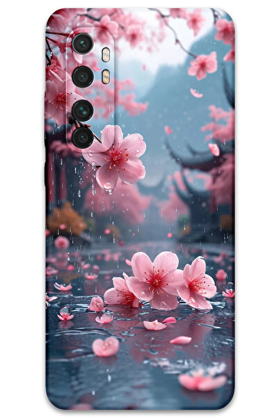 Gramaphone Xiaomi Mi Note 10 Lite Uyumlu Çiçek Desenli Telefon Kılıfı + Ekran...