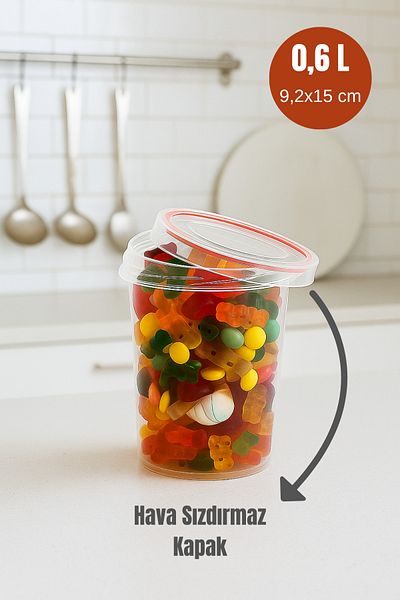 Melkan Home Deep Storage Container with Screw Lid Seal - 0.6 Liters - Single Airtight Storage Box
