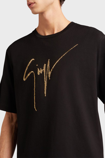 Giuseppe zanotti Stone Logo Cotton Regular Fit t Shirt Men t Shirt Iru2003