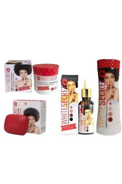 White secret لوشن 300مل و سيروم 30مل و كريم 30جرام و صابون 90 جرام