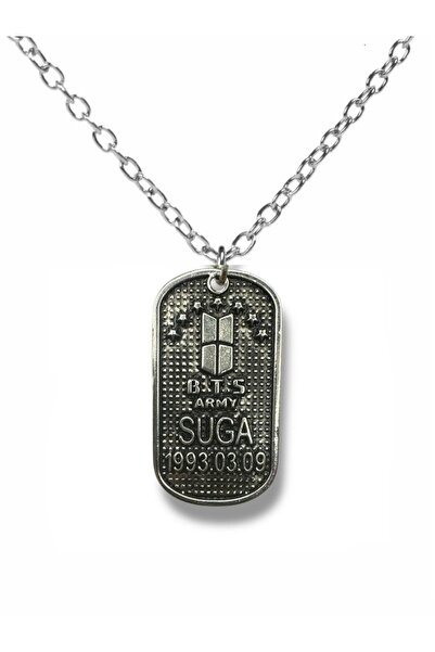 Yuchicly قلادة معدنية بشعار فرقة بي تي إس |   النساء والرجال كي-بوب