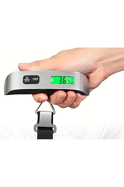 ANJIELO SMART ANJIEYU Portable Digital Luggage Weight Scale, 50kg/110lb, Silvery Grey, Minimalist with LCD Display