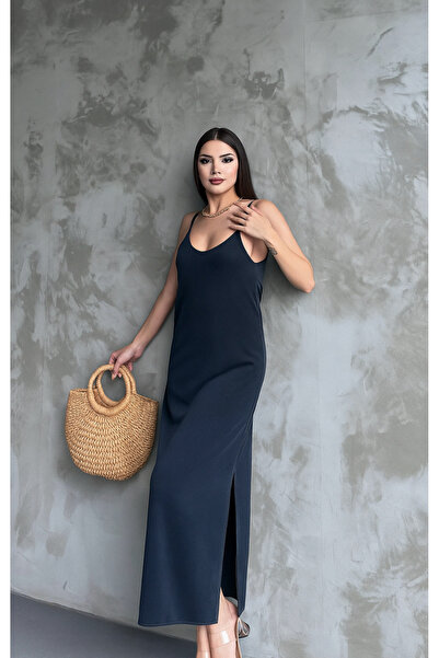 CNG MODA Φόρεμα Modal με λουράκια και σκισίματα