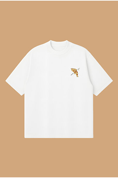 PURE POWER Tricou Pizza Lover Club Boxy Fit supradimensionat unisex tricou – cu imprimeu |   Îmbrăcăminte de stradă