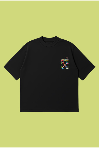 PURE POWER Tricou cu imprimeu Off-White Boxy Fit supradimensionat Tricou unisex tricou – cu imprimeu |   Îmbrăcăminte de stradă