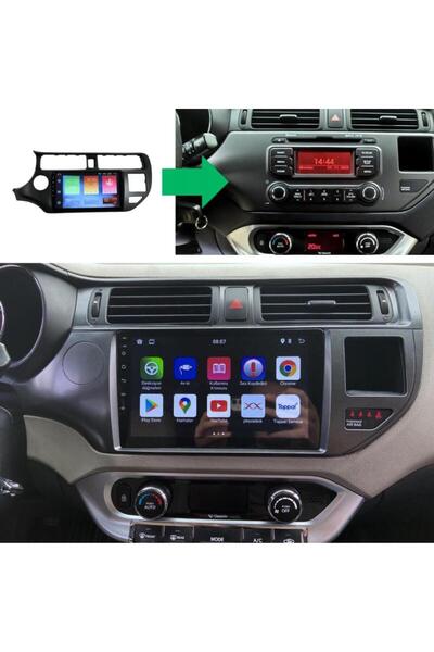 navio Kia Rio Android GPS Carplay 8+256 Kamera + Çerçeve (2012-2015) (yazılım...