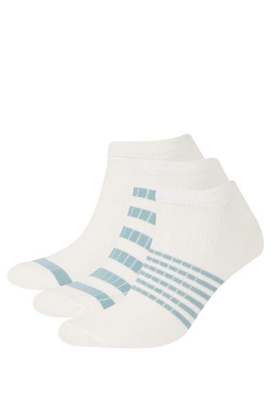 DeFacto Men's 3-Piece Cotton Booties Socks D9947Axns