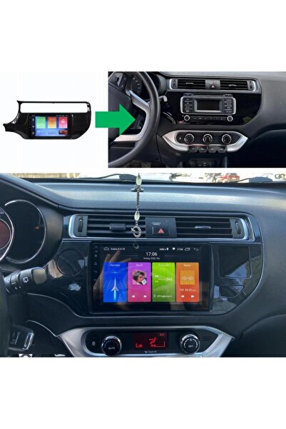 smartgo Kia Rio Android GPS Carplay 8+128 GB Kamera + Çerçeve Teyp (2015-2018)