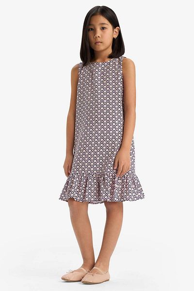 DeFacto Girl's Patterned Viscose Sleeveless Dress E7498A825Sm