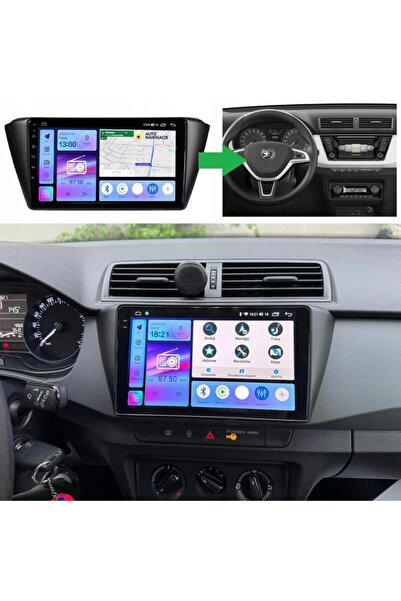smartgo Skoda Fabia Android GPS Carplay 8+128 GB Kamera + Çerçeve Teyp (2015-...