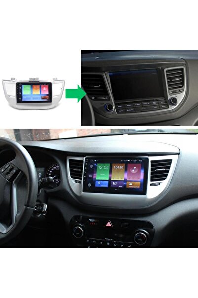 smartgo Hyundai Tucson Android Carplay 8+128 GB Kamera + Çerçeve Teyp (2015-2...