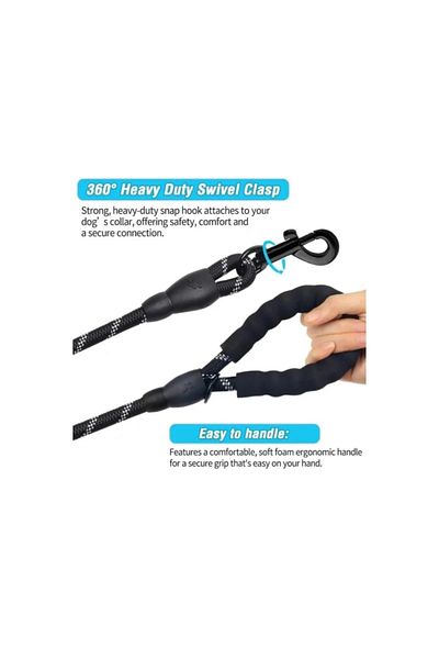 LİON PAW Dog Collar Strap Reflective 130 Cm Strap for Medium and Large Size Dogs