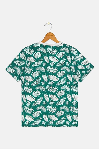 Koton Kids Boy Crew Neck Short Sleeves Allover Print T-Shirt, Multicolor