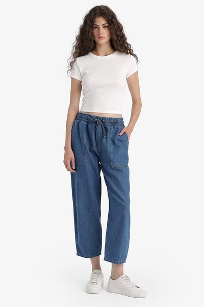 DeFacto Pull On Carrot Fit Pantaloni de jeans moale cu talie înaltă E0954AX25SM