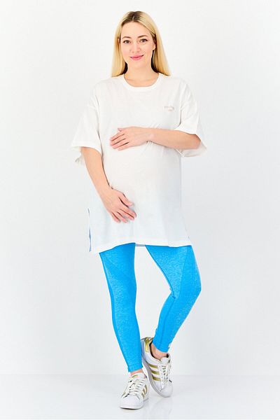 Reebok Maternity Sportswear Fit Short Sleeve Outdoor T-Shirt, White