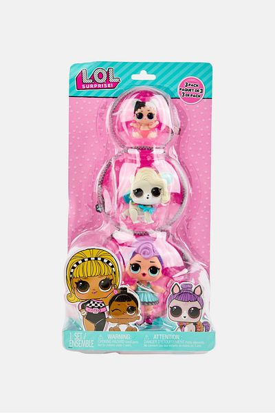 L.O.L. SURPRISE 3 Pcs Sur-Fur Puppy And Lil Heartbreaker With Cute little Doll
