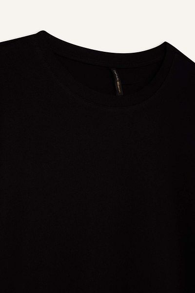 DeFacto Regular Fit Crew Neck Basic Plain Combed Cotton Short Sleeve T-Shirt F4209Axns