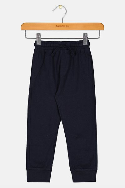 Fox Toddlers Boy Solid Jogger Pants, Navy