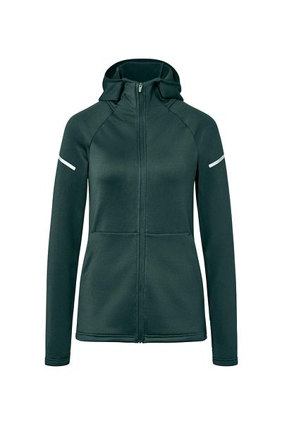 Tchibo Women Sportswear Fit Long Sleeve Thermal Running Jacket, Dark Green
