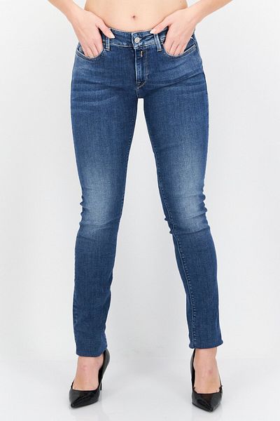Replay Women Skinny Fit Washed Stretchable Jeans, Blue