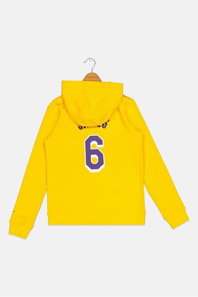 Nike x NBA Kids Boy Sportswear Fit Lakers James Outdoor Hoodie, Yellow