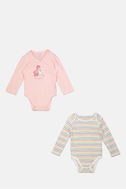 MOTHERCARE Toddlers Girl 2 Pieces Graphic Print Bodysuit, Multicolor