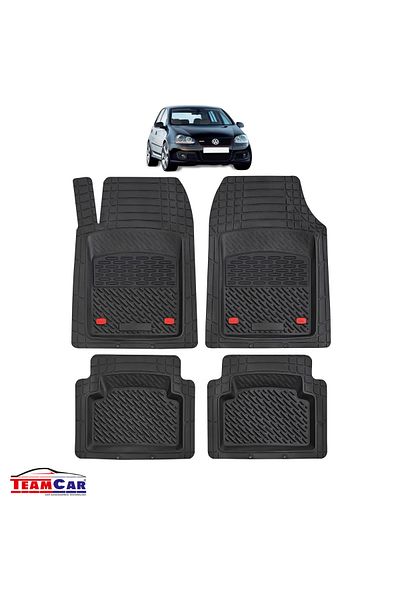 TEAMCAR ® Tray Type Car Mats Compatible With Volkswagen Golf V (2003–2008) - Hatchback
