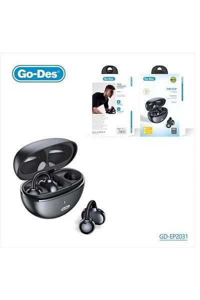 Go-Des Wireless Ear Clip Bluetooth 5.3 Headphones ENC Noise Cancelling OWS Air-Conduction Earphones