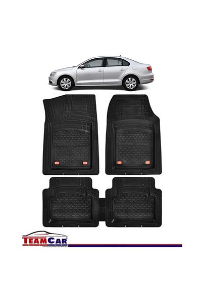 TEAMCAR ® Tray Type Car Mats Compatible with Volkswagen Jetta VI (2010–2018) - Sedan