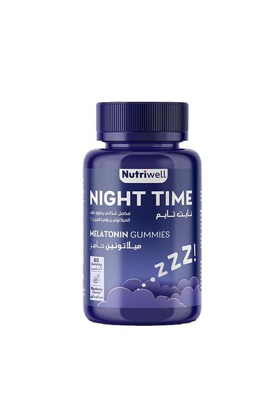 Nutri Nutri-Well Melatonin Nighttime Dietary Supplement Wildberry Flavor 60 Gummies