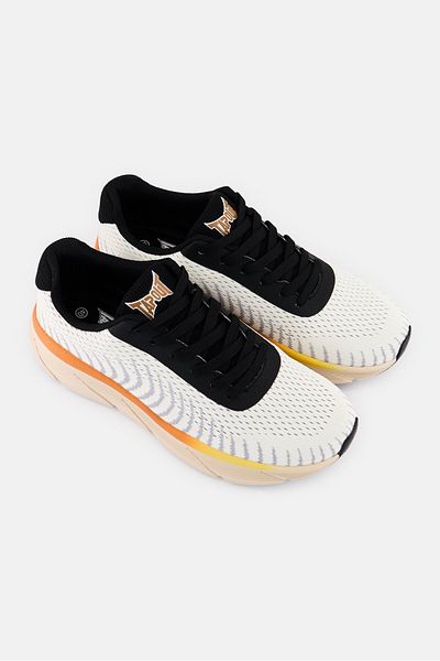 Tapout Men Brand Logo Lace Up Training Shoes, Off-White