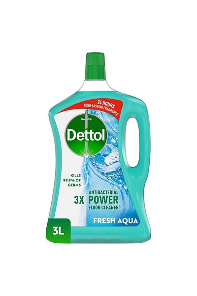 Dettol Fresh Aqua Antibacterial Power Floor Cleaner 3 Litres Kills 99.9% Germs, Deep Cleaning