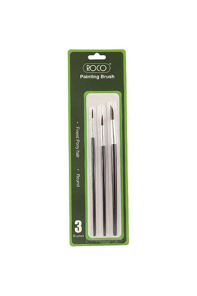 Roco Long Handle Artist Brush - Goat Hair White Round Watercolor
