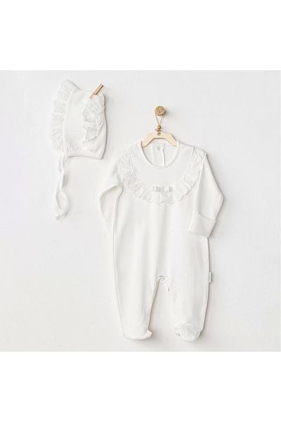 ALFA AKSESUAR 03 Petit Love Baby Rompers Set Ecru
