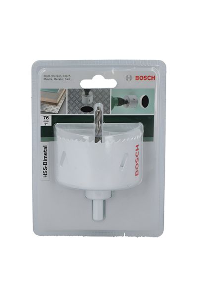 Bosch Variable Tooth Spacing High Speed Steel Bimetal Hole Saw White 76mm