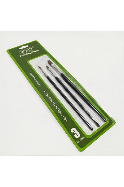 Roco Long Handle Artist Brush - Goat Hair White Round Watercolor