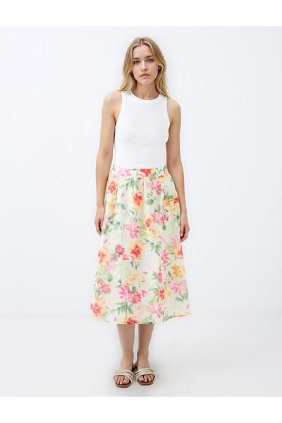 Jimmy Key Ecru Loose Woven Skirt