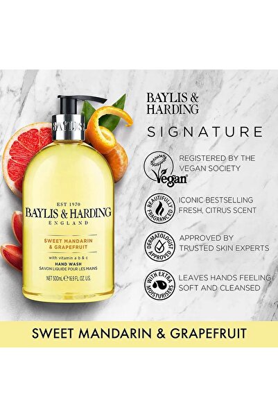 Baylis & Harding غسول اليدين باليوسفي الحلو والجريب فروت ٥٠٠ مل - منظف منعش