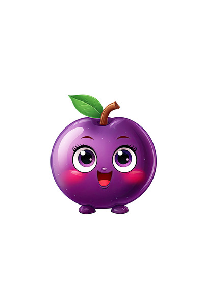 INOVATIX Set de 8 piese, autocolant prună cu picioare, INOVATIX®. 6 cm