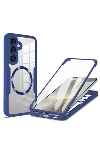 Techsuit Carcasă pentru Samsung Galaxy S25 Plus + Folie - Techsuit ColorVerse 360 ​​MagSafe Series - Albastră