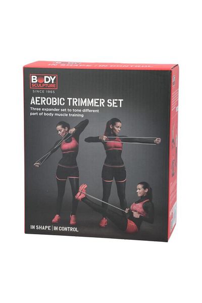 Generic BODY SCULPTURE Body Sculpture 3-Piece Aerobic Trimmer Set Black