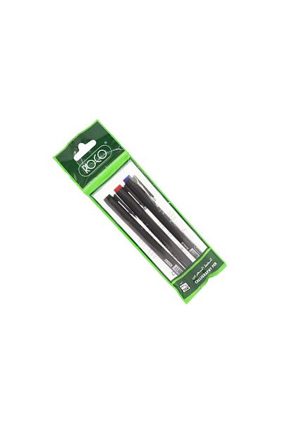 Roco Calligraphy Pen Chisel - 2 mm Black, Blue, Red