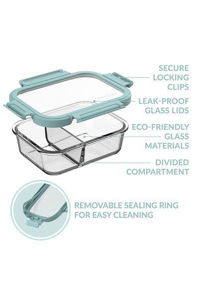 Bentgo - Leak-Proof Glass Food Storage - Coastal